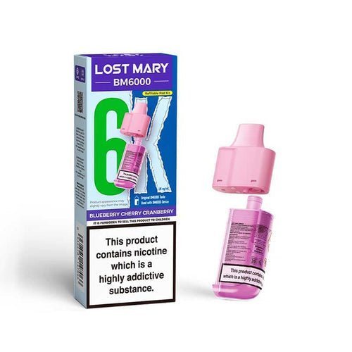 Lost Mary BM6000 Prefilled Pods Pack of 5 - Blueberry Cherry Cranberry - vapeukwholesale
