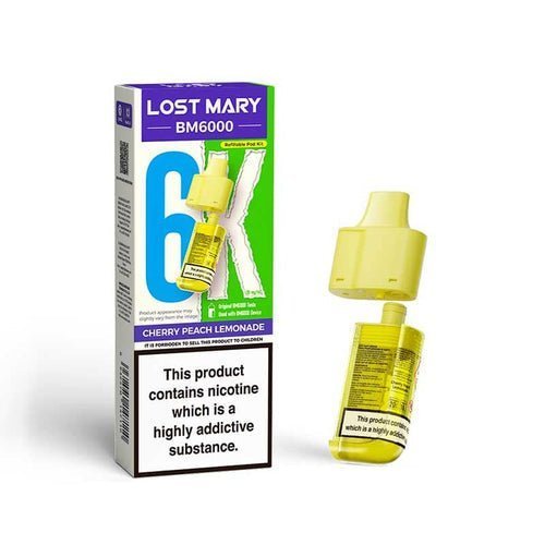 Lost Mary BM6000 Prefilled Pods Pack of 5 - Cherry Peach Lemonade - vapeukwholesale