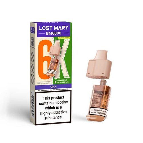 Lost Mary BM6000 Prefilled Pods Pack of 5 - Cola - vapeukwholesale