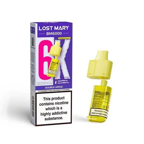 Lost Mary BM6000 Prefilled Pods Pack of 5 - Double Apple - vapeukwholesale