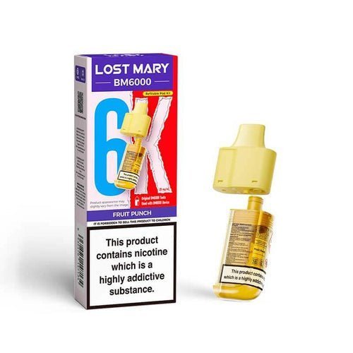Lost Mary BM6000 Prefilled Pods Pack of 5 - Fruit Punch - vapeukwholesale