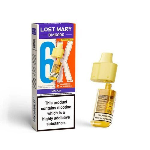 Lost Mary BM6000 Prefilled Pods Pack of 5 - Mango - vapeukwholesale