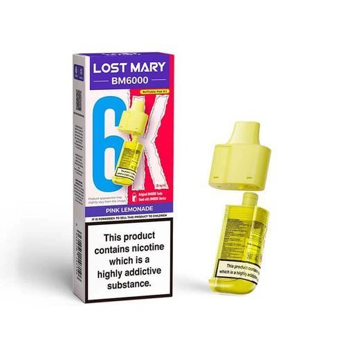 Lost Mary BM6000 Prefilled Pods Pack of 5 - Pink Lemonade - vapeukwholesale
