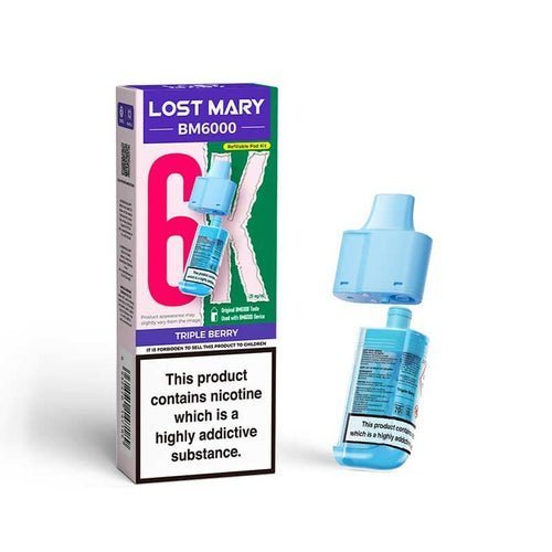 Lost Mary BM6000 Prefilled Pods Pack of 5 - Triple Berry - vapeukwholesale