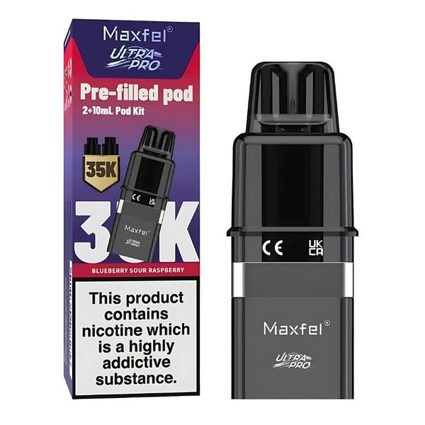 Maxfel Ultra Pro 35k Replacement Pods Pack of 5 - Blueberry Sour Raspberry