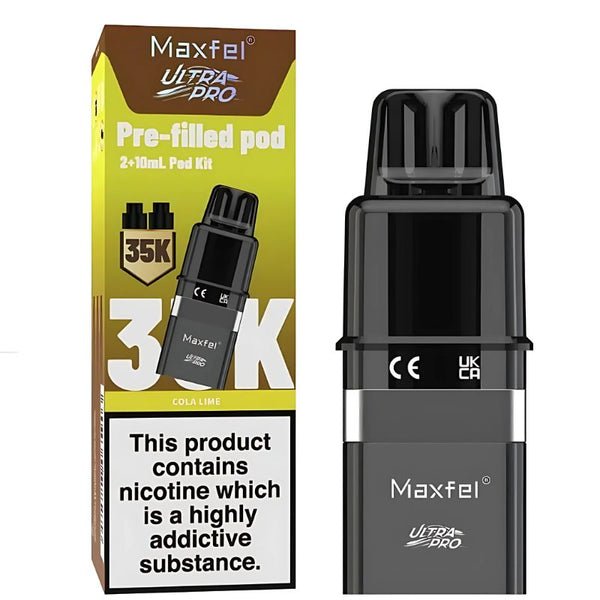 Maxfel Ultra Pro 35k Replacement Pods Pack of 5 - Cola Lime
