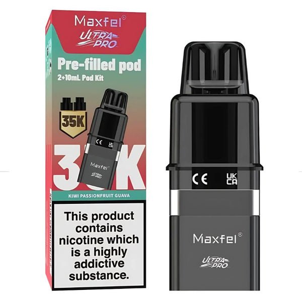 Maxfel Ultra Pro 35k Replacement Pods Pack of 5 - Kiwi Passion Fruit Guava