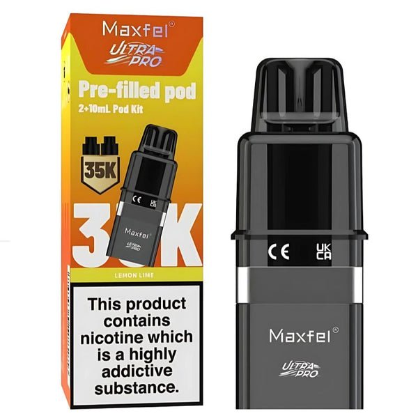 Maxfel Ultra Pro 35k Replacement Pods Pack of 5 - Lemon Lime