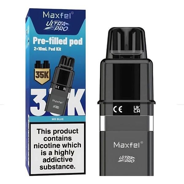 Maxfel Ultra Pro 35k Replacement Pods Pack of 5 - Mr Blue