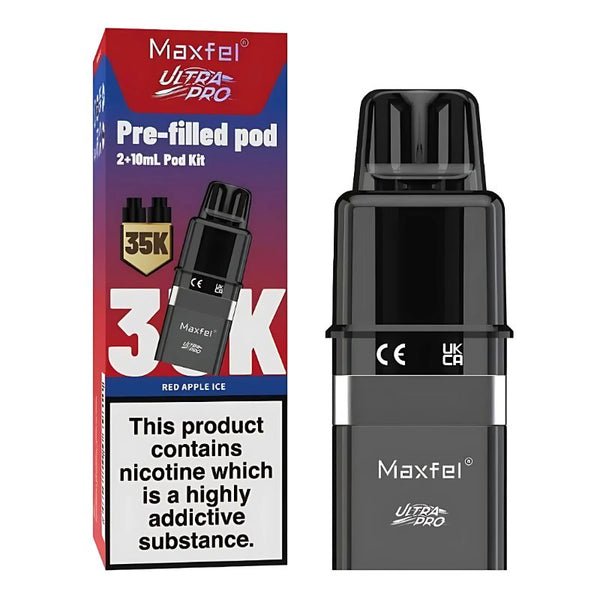 Maxfel Ultra Pro 35k Replacement Pods Pack of 5 - Red Apple Ice