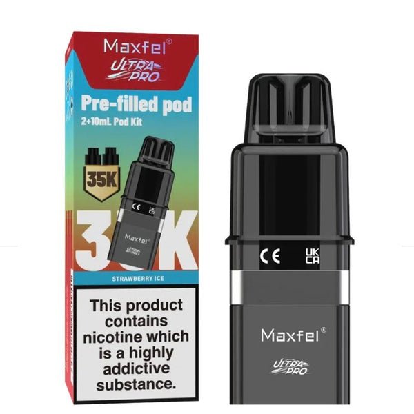 Maxfel Ultra Pro 35k Replacement Pods Pack of 5 - Strawberry Ice