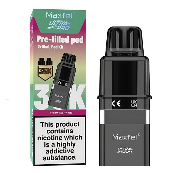 Maxfel Ultra Pro 35k Replacement Pods Pack of 5 - Strawberry Kiwi