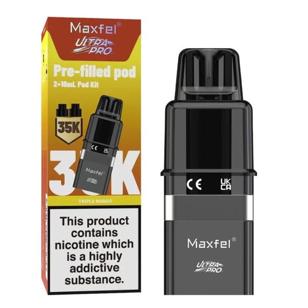 Maxfel Ultra Pro 35k Replacement Pods Pack of 5 - Triple Mango
