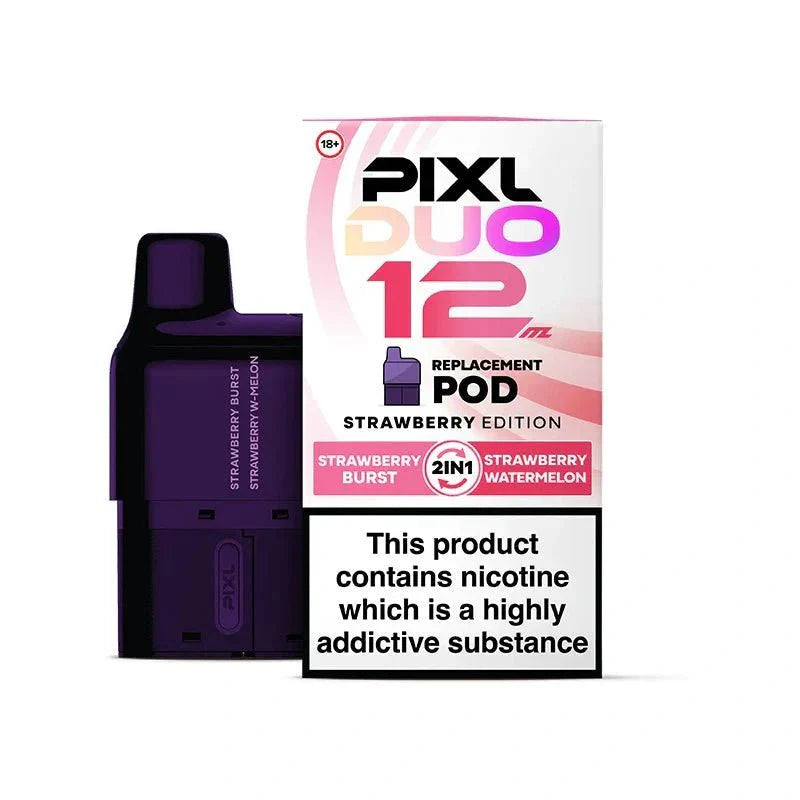PIXL Duo 12 Replacement Pods Pack of 5 - Strawberry Edition - vapeukwholesale