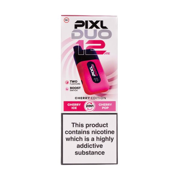 Pixl Duo 12000 Disposable Vape Box of 5 - Cherry Edition - vapeukwholesale