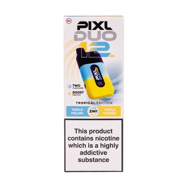 Pixl Duo 12000 Disposable Vape Box of 5 - Tropical Edition - vapeukwholesale