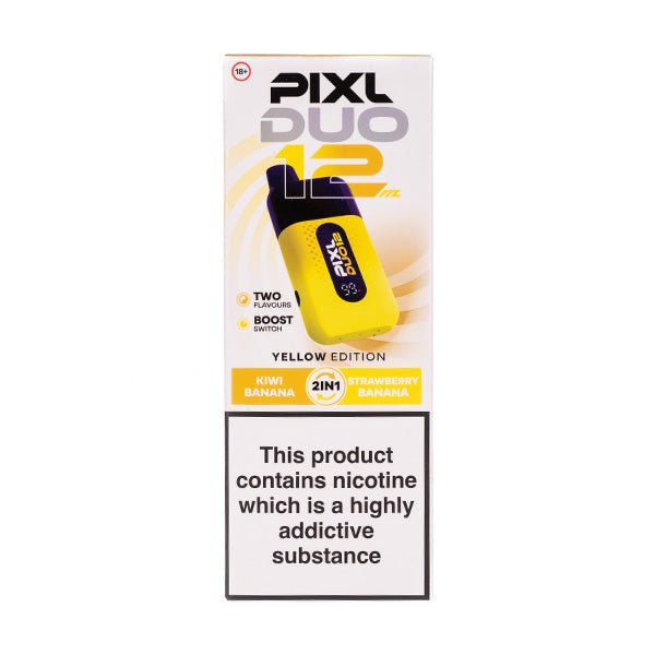 Pixl Duo 12000 Disposable Vape Box of 5 - Yellow Edition - vapeukwholesale