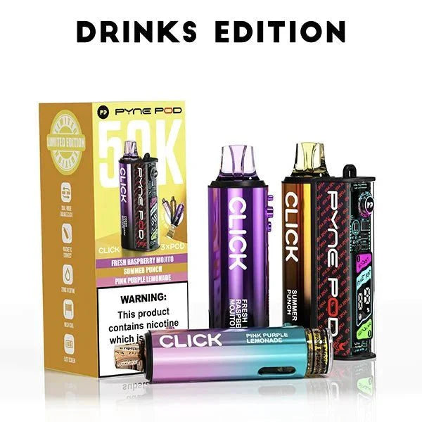 Pyne Pod Click 50k Prefilled Pod Vape Kit - Drinks Edition - vapeukwholesale