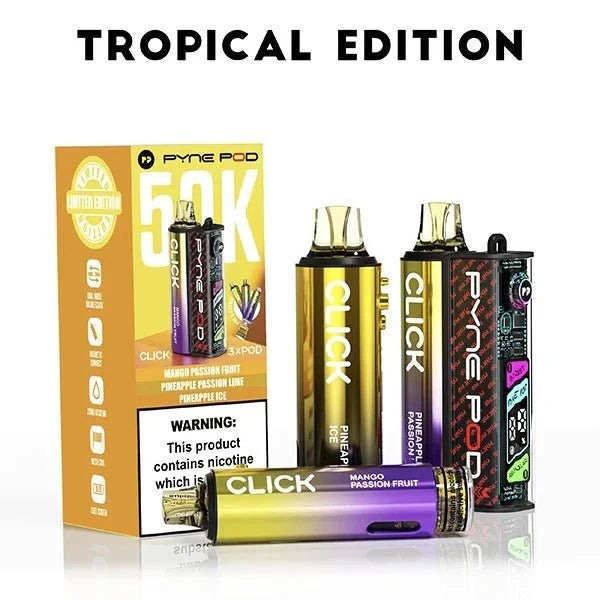 Pyne Pod Click 50k Prefilled Pod Vape Kit - Tropical Edition - vapeukwholesale