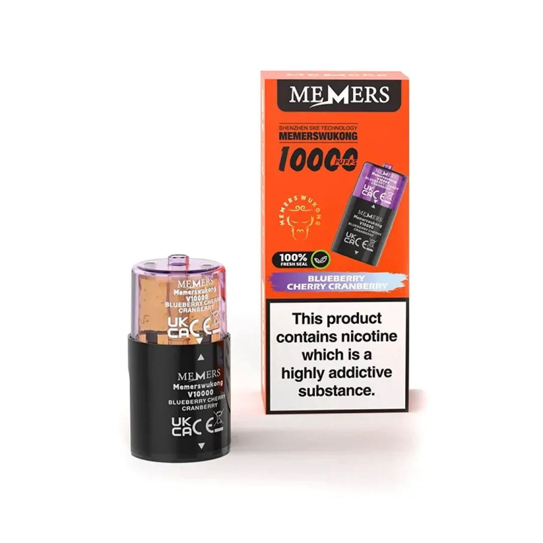 Ske Memers Wukong V10000 Prefilled Pods Pack of 5 - Blueberry Cherry Cranberry - vapeukwholesale