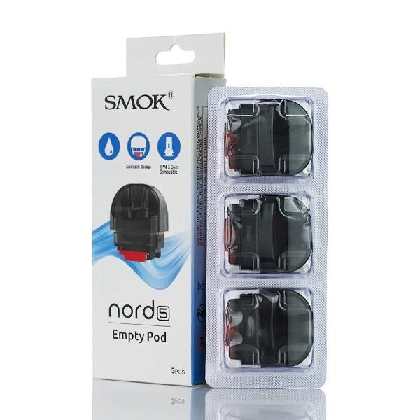 Smok Nord 5 pods 2ml/XL Pack of 3
