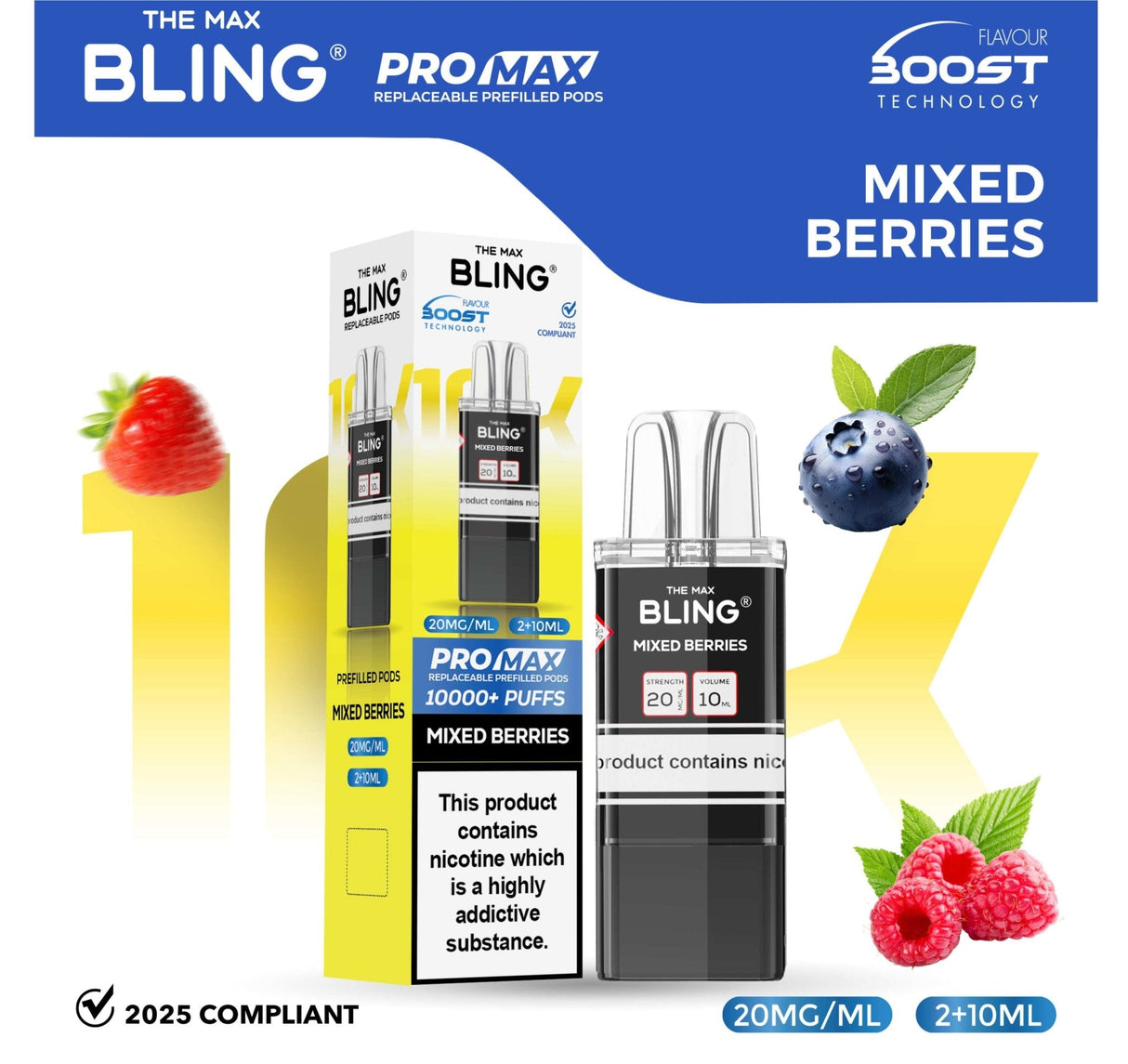 The Bling 10k Pro Max Replacement Pods (BOX OF 5) - Wholesale Price !