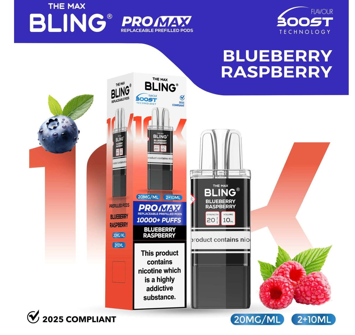 The Bling 10k Pro Max Replacement Pods (BOX OF 5) - Wholesale Price !