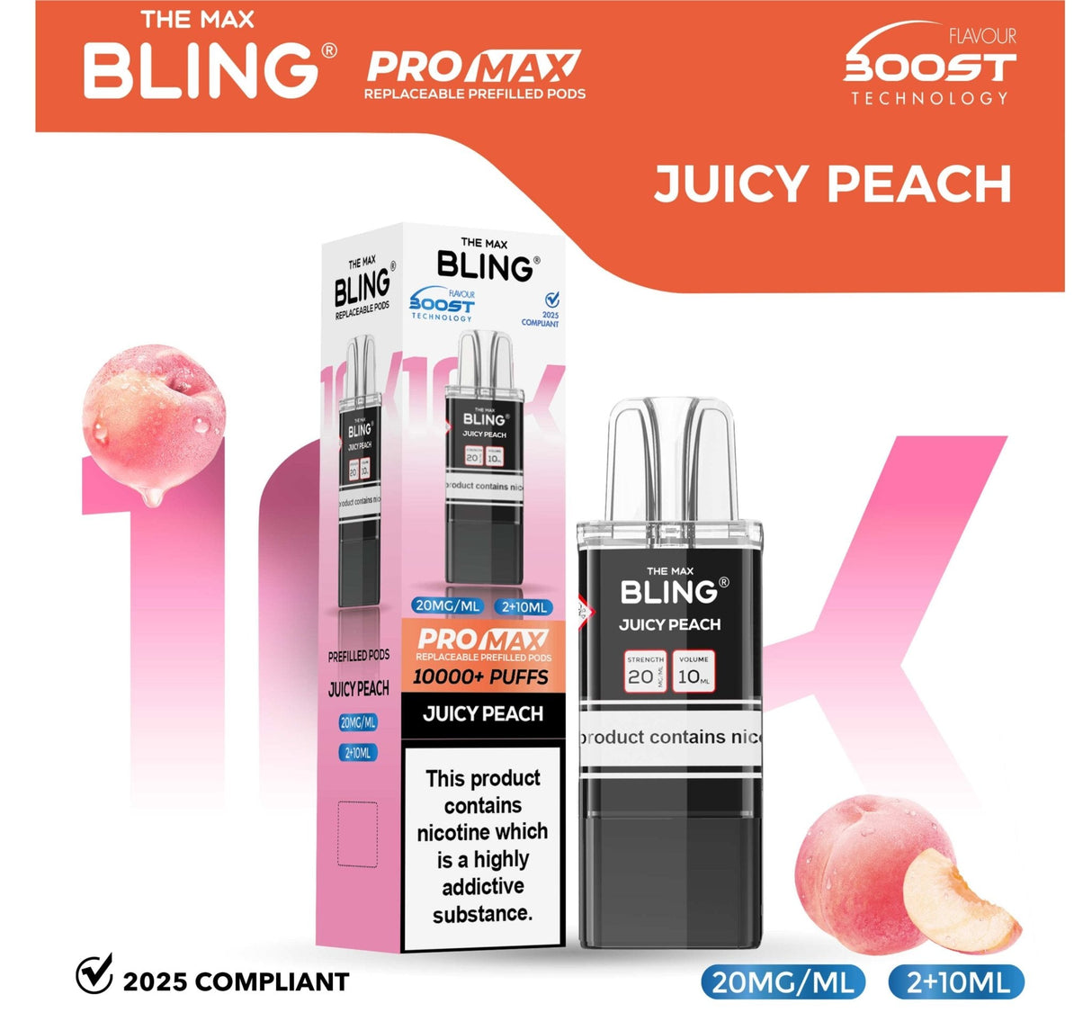 The Bling 10k Pro Max Replacement Pods (BOX OF 5) - Wholesale Price !