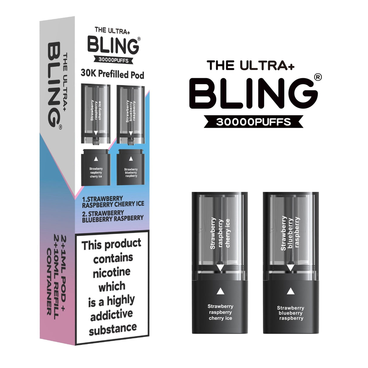 The Bling Ultra Plus 30k Replacement Pods Box of 5 - Wholesale Price !