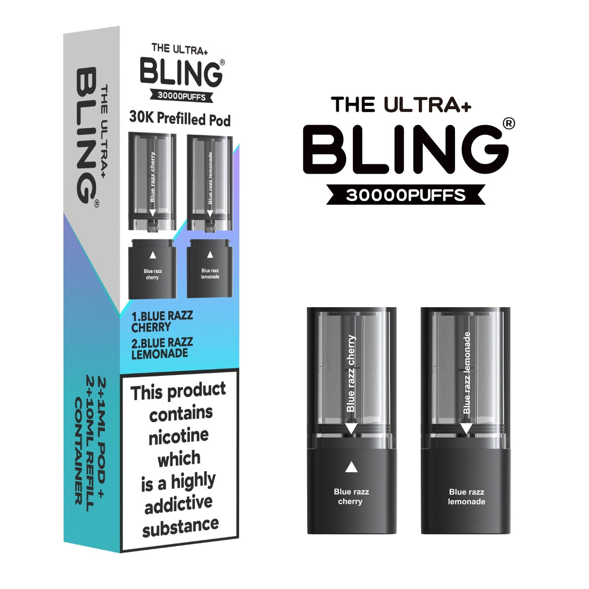 The Bling Ultra Plus 30k Replacement Pods Box of 5 - Wholesale Price !