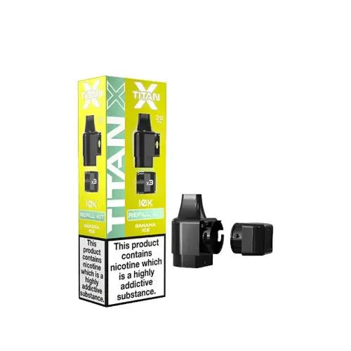 Titan X Replacement Pods Pack of 10 - Banana Ice - vapeukwholesale
