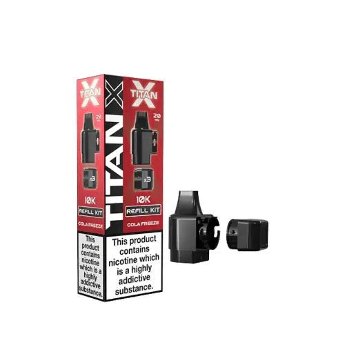 Titan X Replacement Pods Pack of 10 - Cola Freeze - vapeukwholesale