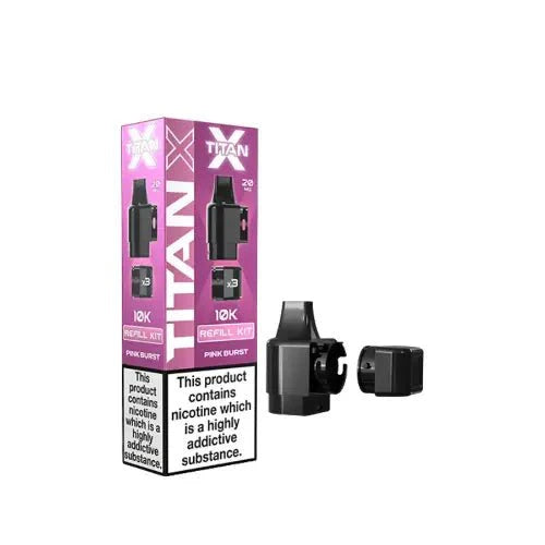 Titan X Replacement Pods Pack of 10 - Pink Burst - vapeukwholesale