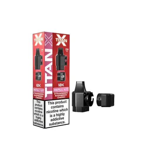 Titan X Replacement Pods Pack of 10 - Strawberry Kiwi Watermelon - vapeukwholesale