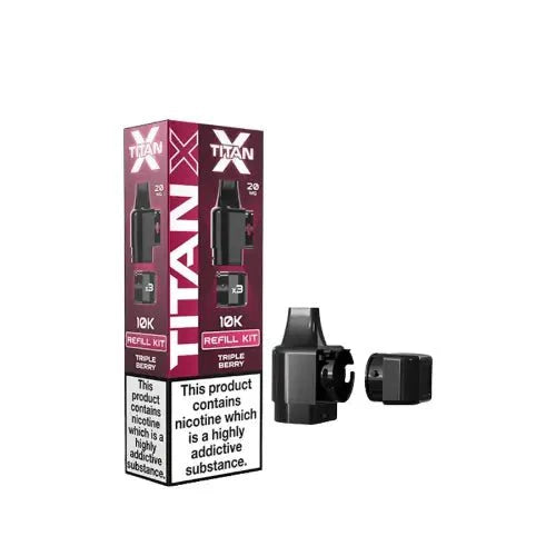 Titan X Replacement Pods Pack of 10 - Triple Berry - vapeukwholesale