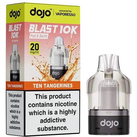 Vaporesso Dojo Blast 10K Prefilled Pods - Ten Tangerines - vapeukwholesale