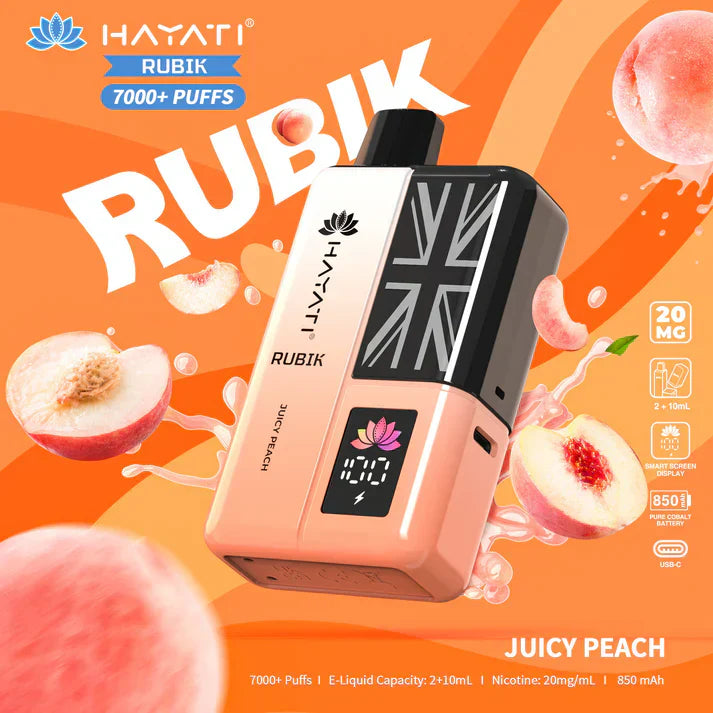 Hayati Rubik 7000 Puffs Kit Box of 5: Features, Flavors & Performance –  Vape Fusion Wholesale