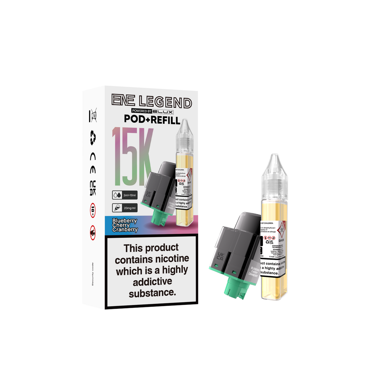 Elux ENE Legend 15k Replacement Pods Pack of 5