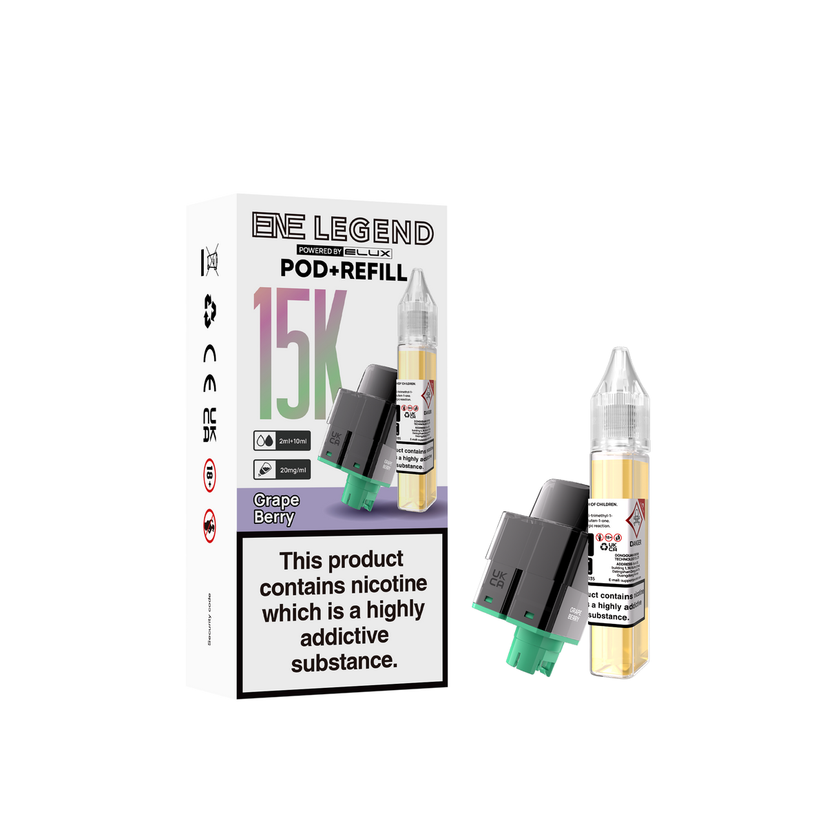 Elux ENE Legend 15k Replacement Pods Pack of 5