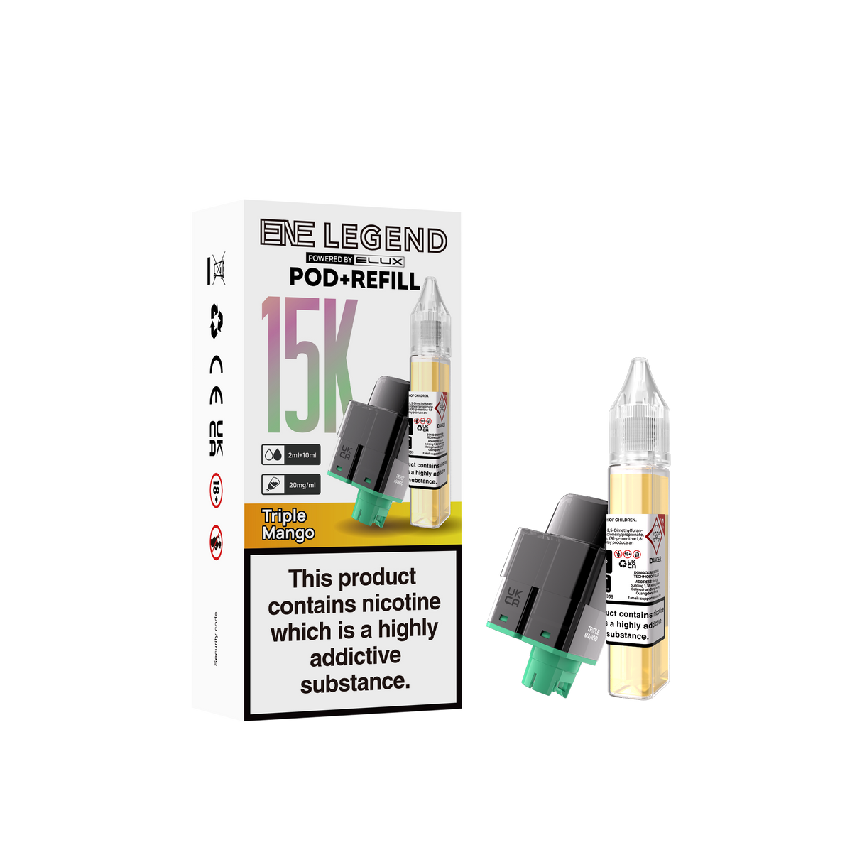 Elux ENE Legend 15k Replacement Pods Pack of 5