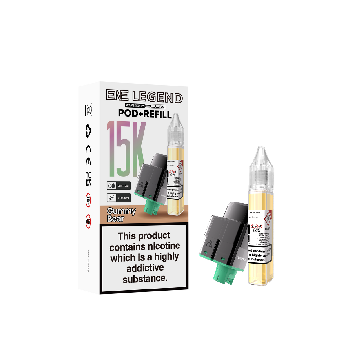 Elux ENE Legend 15k Replacement Pods Pack of 5