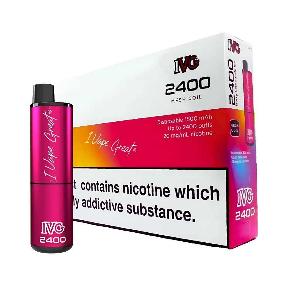 Berry Lemonade Ice IVG 2400 Puff Disposable Vape 5 Pack