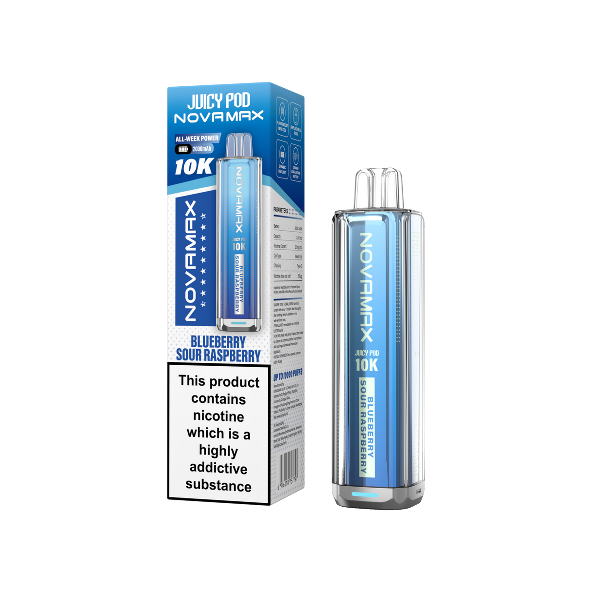 Juicy Pod Novamax 10k Prefilled Pod Vape Kit - Pack of 5