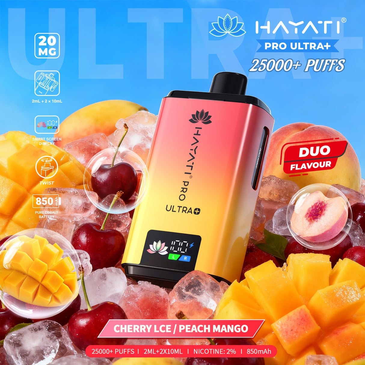 Hayati Pro Ultra Plus 25000 Big Puffs Prefilled Vape Kit - Box of 5