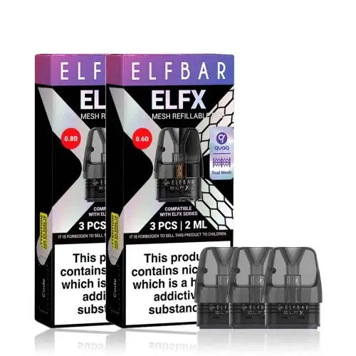 Elf Bar ELFX Empty Replacement Pods - Pack of 3