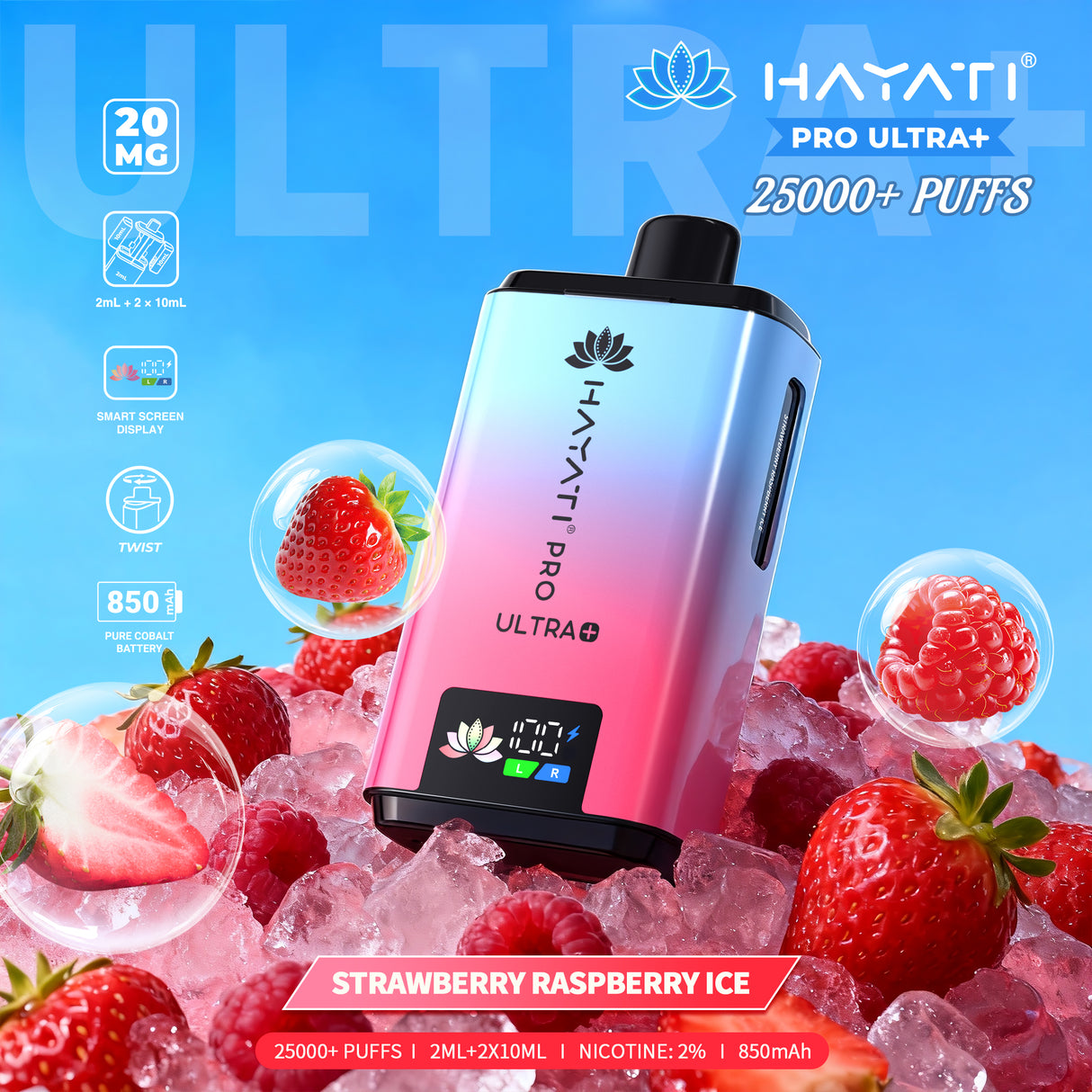 Hayati Pro Ultra Plus 25000 Big Puffs Prefilled Vape Kit - Box of 5