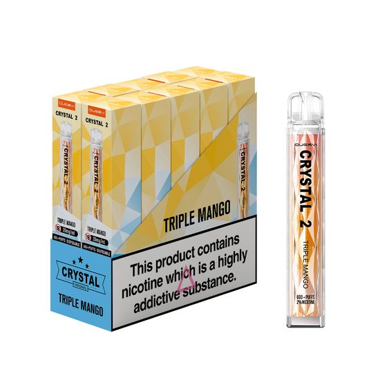 Triple Mango QUEVVI Crystal Bar 2 600 Puff Disposable Vape 10 Pack