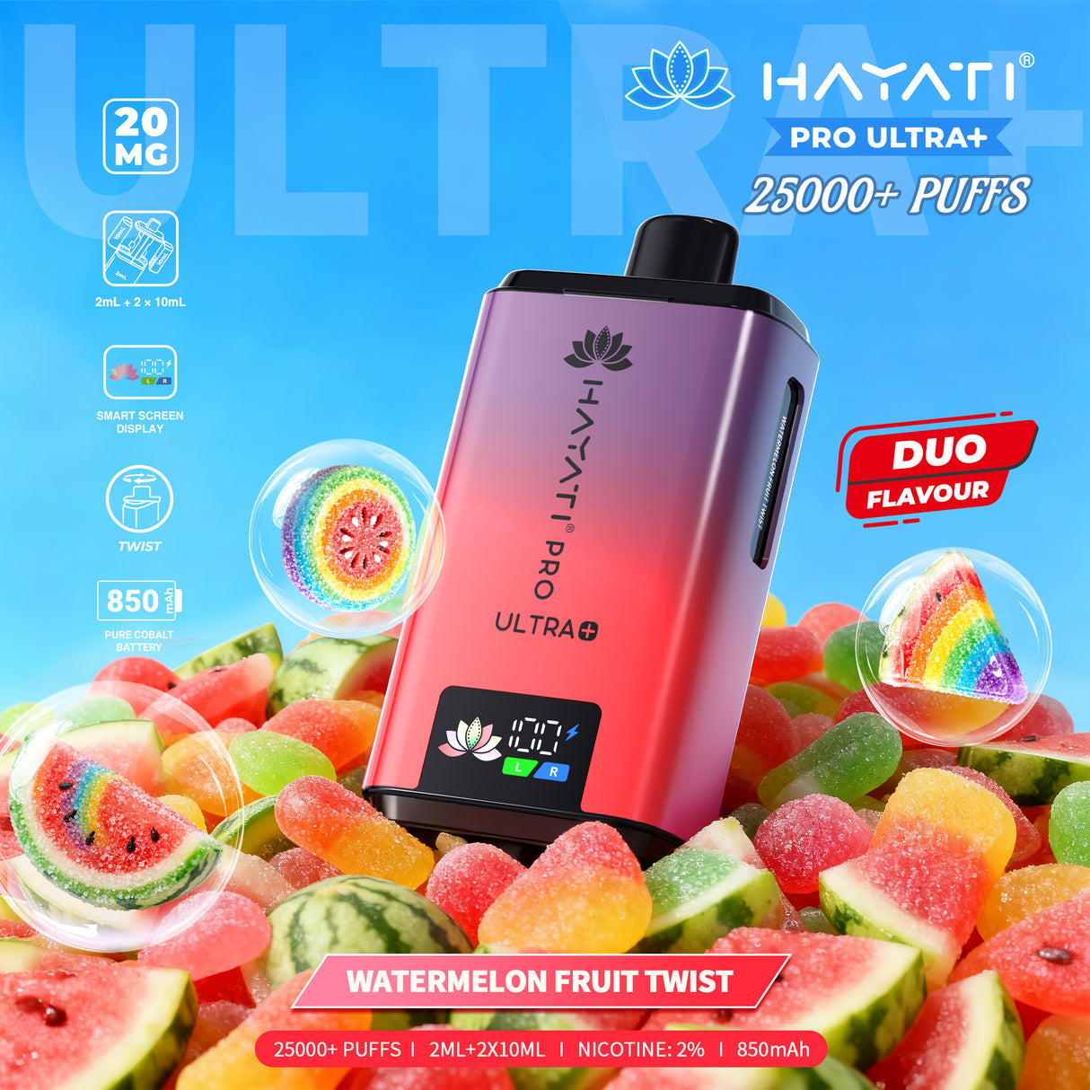 Hayati Pro Ultra Plus 25000 Big Puffs Prefilled Vape Kit - Box of 5
