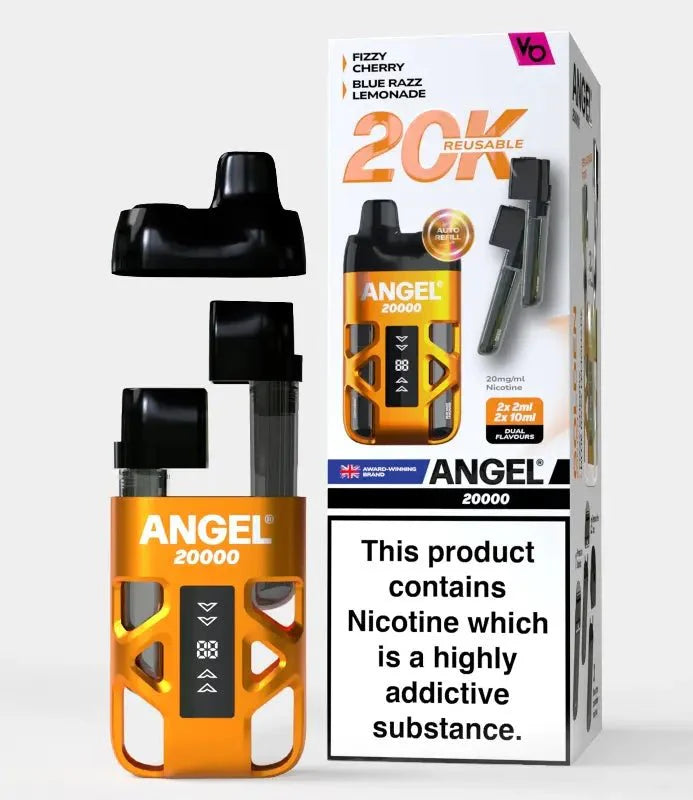 Angel 20000 Disposable Vape Box of 5 - Gold Edition - vapeukwholesale