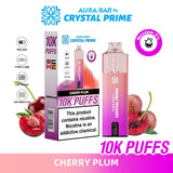 Aura Bar 10000 Disposable Vape By Crystal Prime - Pack of 5 - Plum Cherry - vapeukwholesale